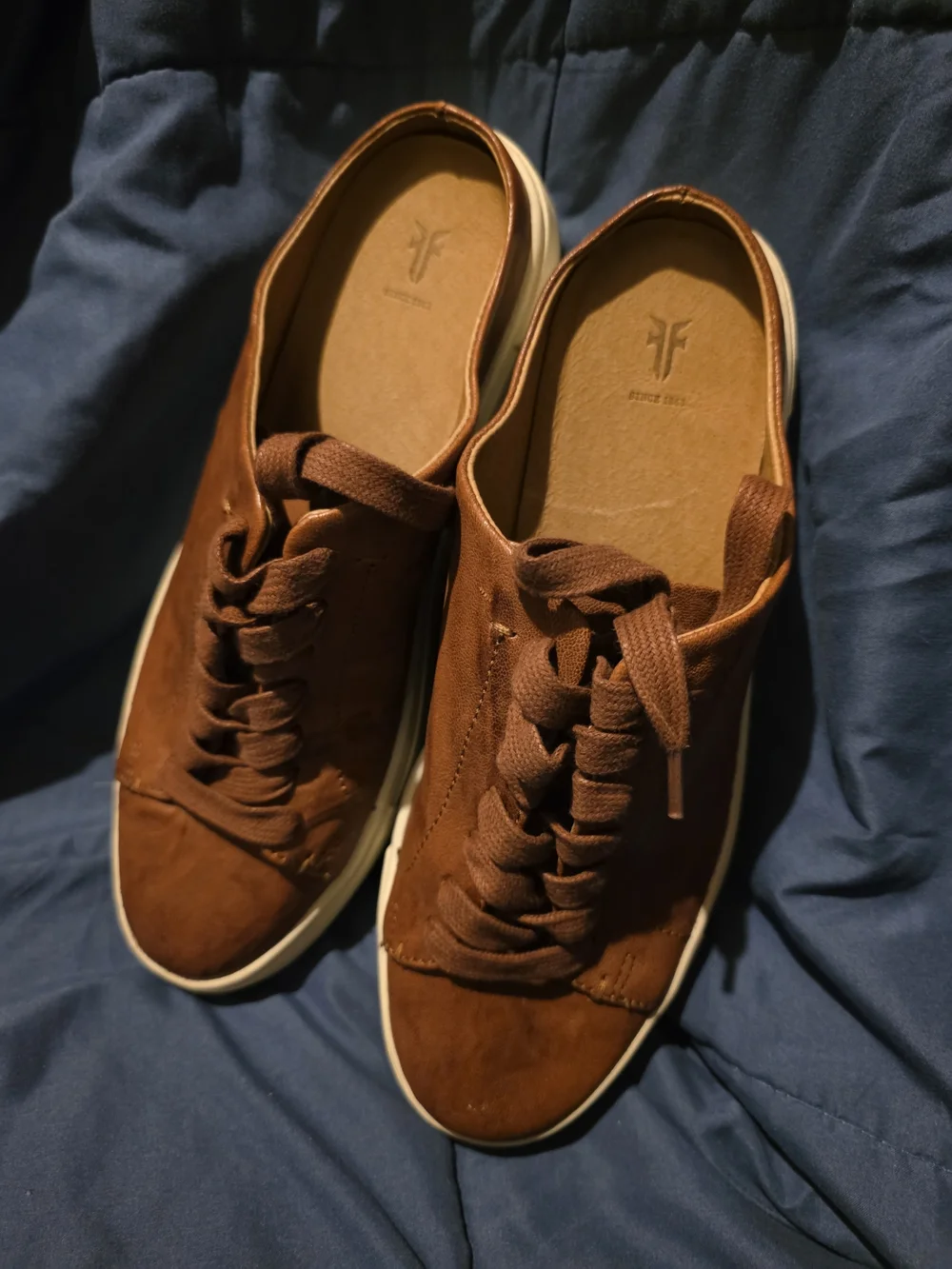 Brown Leather Slip-On Sneakers for Men